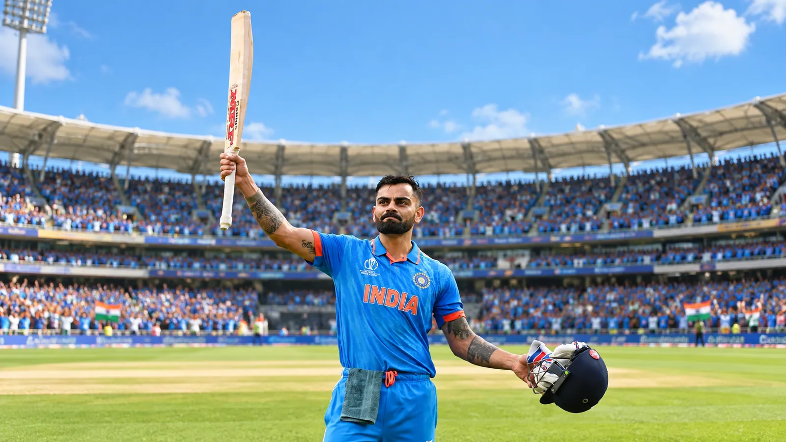 Kohli Hits 15,000 ODI Runs and 55th Century Against West Indies